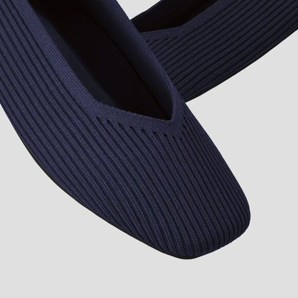 VIVAIA Margot 2.0 Navy Knit Flats Sustainable Comfort Slip-On EU/41W US/10W - Picture 4 of 11